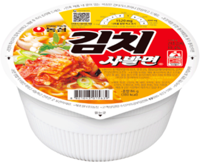 김치사발면 소컵 86g, 3개