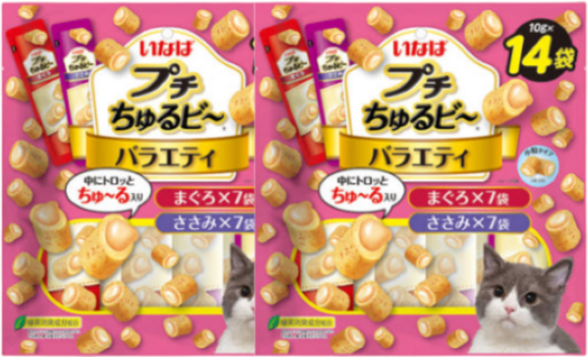 이나바 챠오 쁘띠 츄르비 14P 참치&닭가슴살 버라이어티, [TSC-167]참치&닭가슴살, 10g, 2개