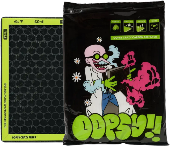 웁시 0.3PM 차량용 리얼 활성탄 에어컨 필터, 1개, F07