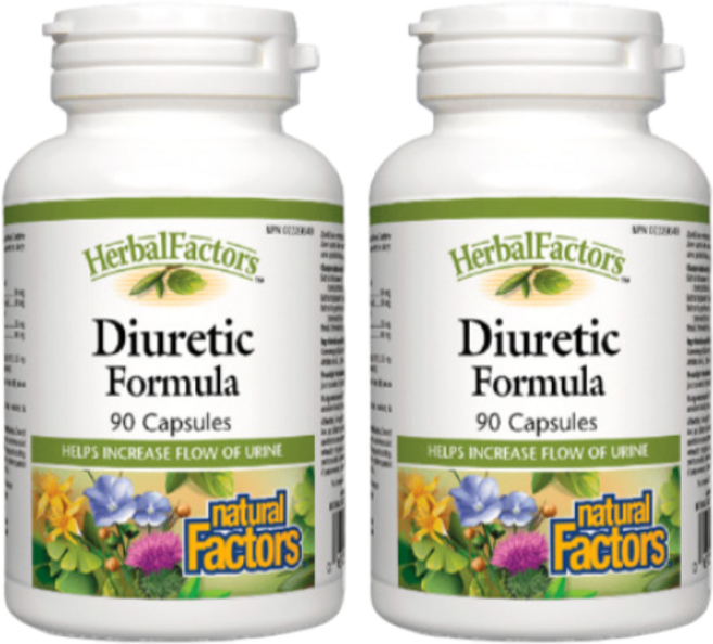 천연 허브 이뇨제 90캡슐 Diuretic Formula 네추럴팩터스 캐나다 직구, 90정, 2개