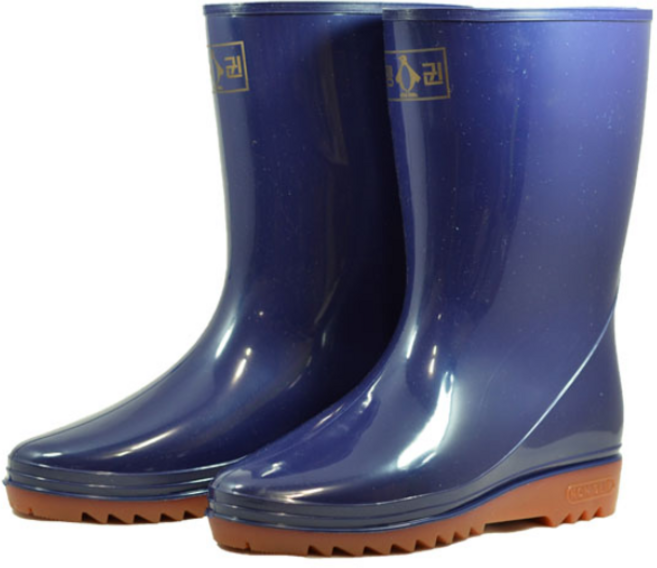 펭귄 고무장화 식당 주방 미끄럼방지 네이비 레드