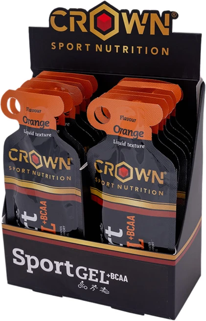CROWN 크라운 뉴트리션 스포츠젤 오렌지 1박스(12포), 12개, 40g - 쿠팡