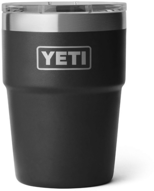 YETI 예티 램블러 16oz 스태커블 컵 스테인리스 캠핑컵 보온 보냉 머그, BLACK