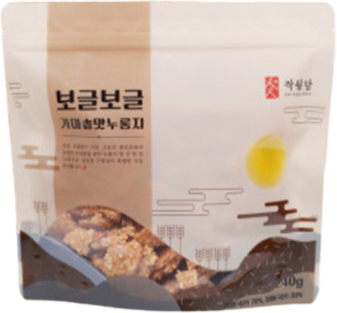작월담 보글보글 끓여먹는 가마솥 맛 누룽지, 240g, 4개