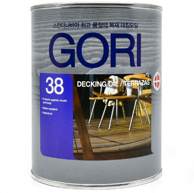 고리38 데크오일 1L 투명 스텐오일 오일스텐 데크 유성 우드스테인 씨라데코, 1개