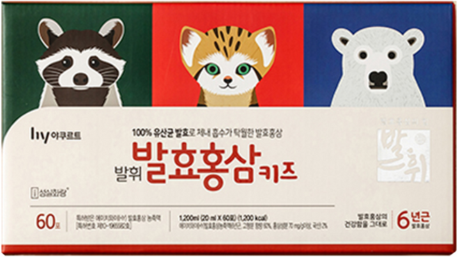 한국야쿠르트 발휘 발효홍삼 키즈 20ml x 20p 3종 세트, 1세트