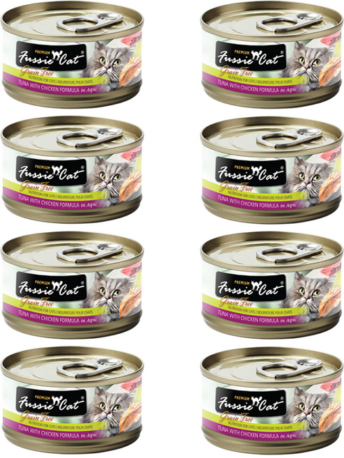 퍼시캣 전연령 고양이 프리미엄 포뮬라 주식캔, 닭+참치, 80g, 8개