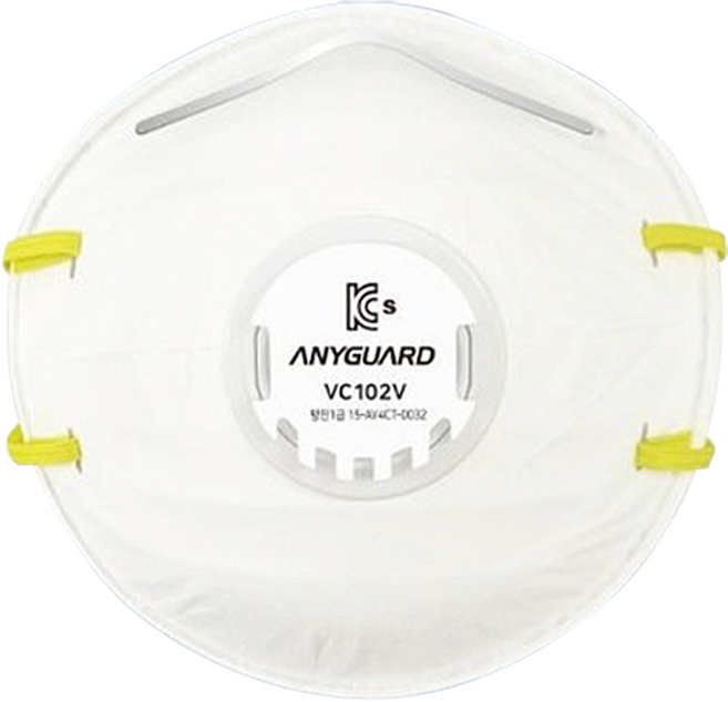 애니가드 안면부여과식 1급 방진마스크 VC102V, 60개, 화이트