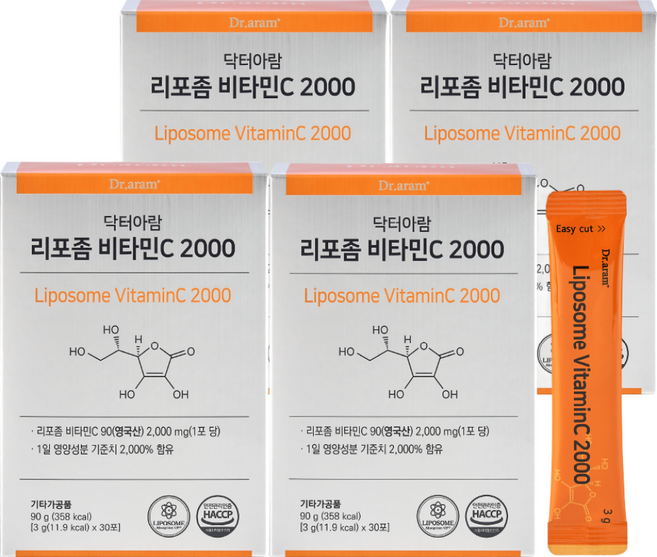 닥터아람 리포좀 비타민C 2000 분말 스틱, 4개, 90g