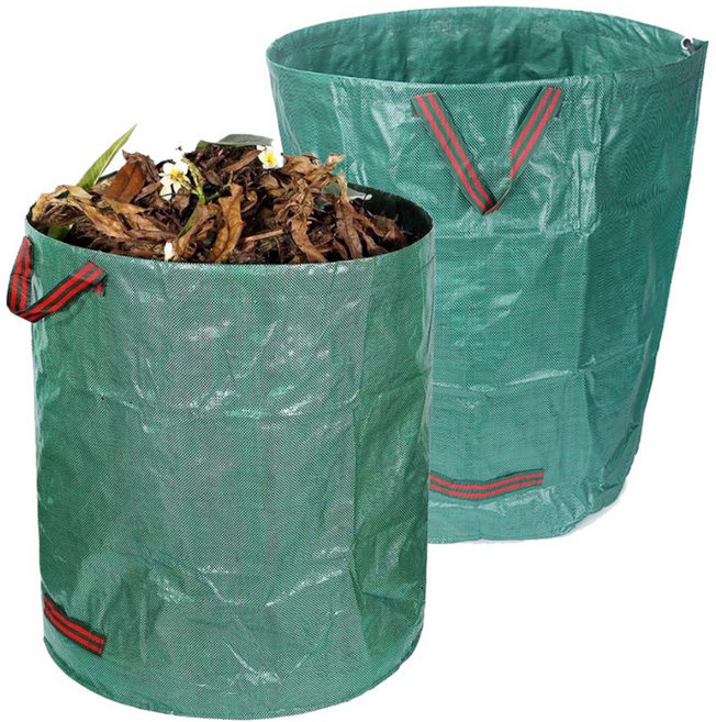 정원 낙엽 정리 폴리백 마대 자루 폴리 바구니 500L, 2개