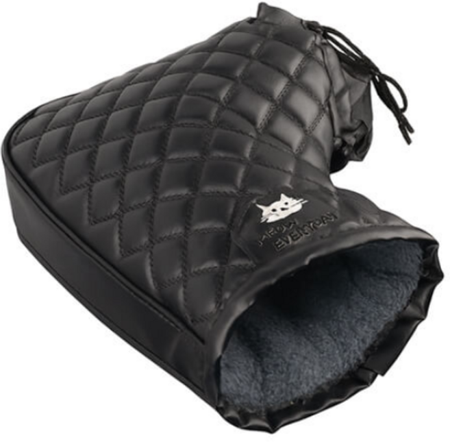 투케바이크 오토바이 배달대행 겨울 기모 방한 토시 장갑, 블랙