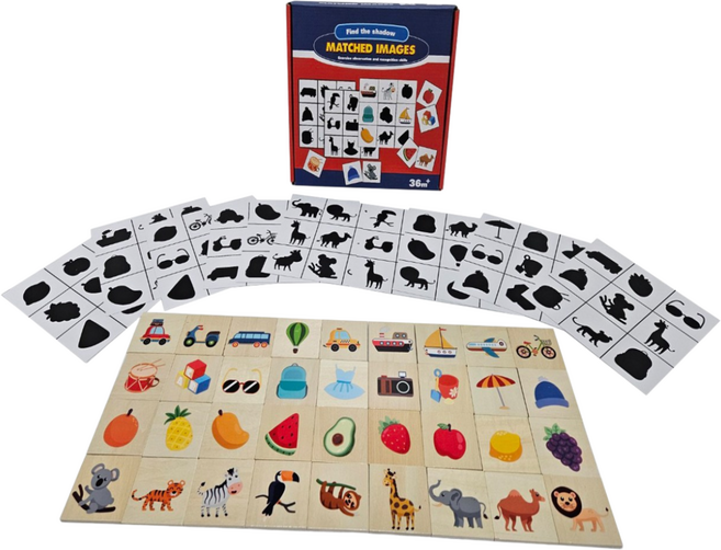 마크라쏭 그림자 이미지 매칭게임 페어링 블록 퍼즐 인지 활동 시지각 교구 kc인증, 그림자게임, 1개