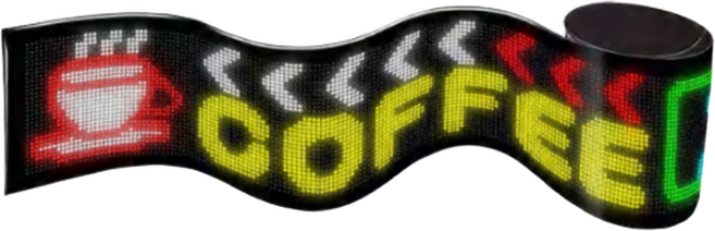 드림온 LED 전광판 플렉시블 대형 간판 영업중 붙이는led조명 안내판, 1개, 녹색