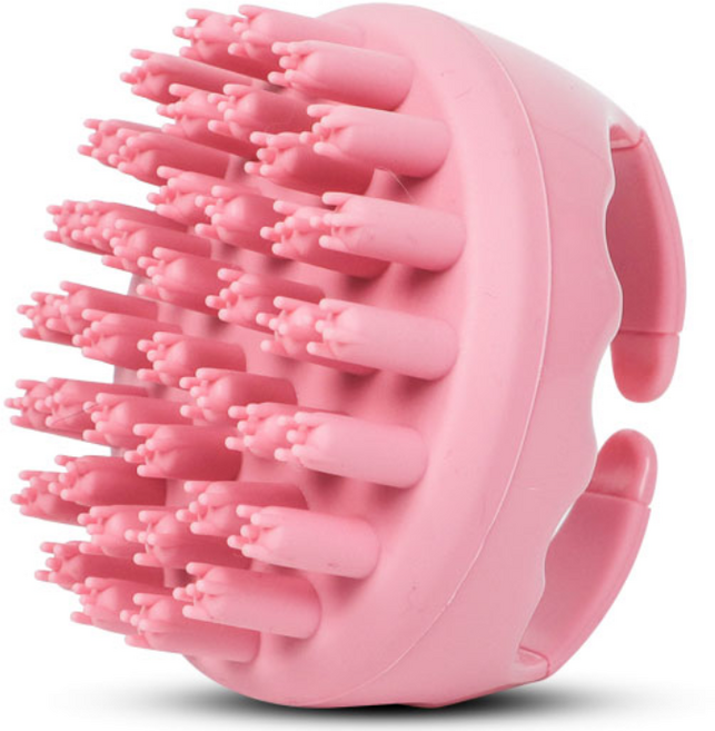 딩동펫 반려동물 라운드 샴푸 마사지 브러쉬 90 x 78 mm, 핑크, 1개