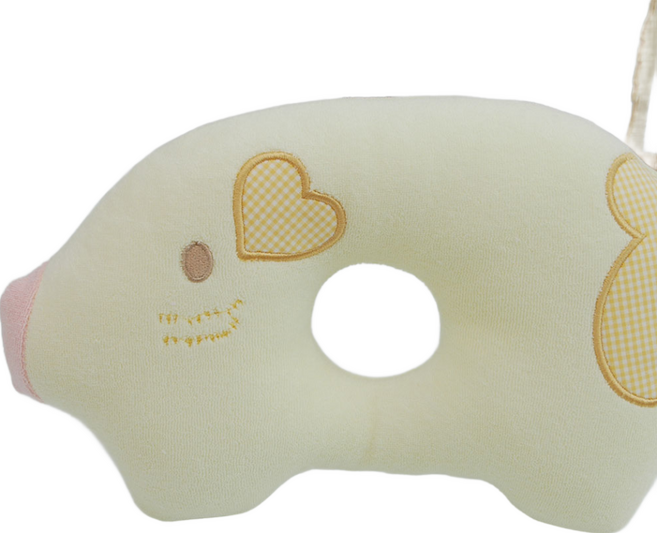 베이비하트 귀여운 파스텔 짱구베개 아기베개, 옐로우, 1개