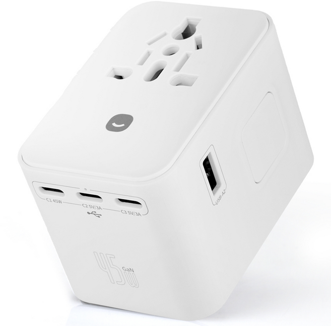 헤이홈 여행용 멀티 어댑터 45W 고속충전 플러그, 1개