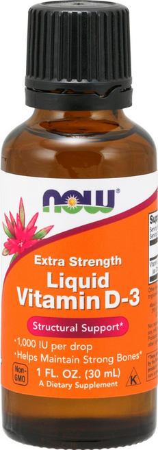 나우푸드 엑스트라 스트렝스 리퀴드 비타민 D-3 1000 IU, 30ml, 1개