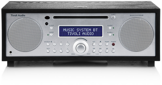 티볼리 오디오 뮤직시스템 BT 블루투스 올인원 스피커 우드 스테레오 CD플레이어 / 리모컨 포함, 블랙/실버