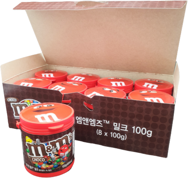 엠앤엠즈 밀크 용기형, 100g, 8세트