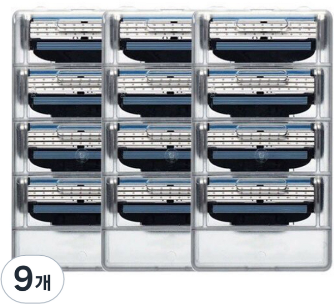 온비유 3중 면도날 질레트 마하3 호환, 4개입, 9개
