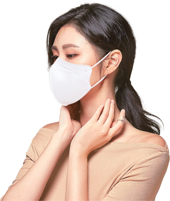 알럽스킨 퓨올 숨편한 새부리형 비말차단 마스크 순수 국산 KFAD 화이트 100매, 5매입, 20개