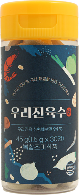 우리진 육수 (코인육수), 3개, 45g