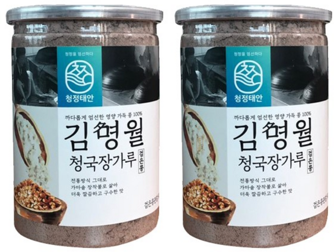 청정태안 김명월 검정콩 청국장가루, 500g, 2개
