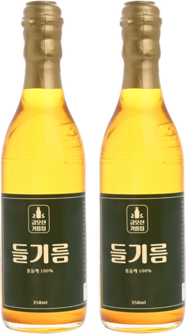 저온압착 통들깨 들기름 350ml 금오산기름집 방앗간, 2개