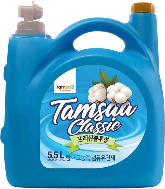 탐사 고농축 섬유유연제 프레쉬 블루, 5.5L, 1개
