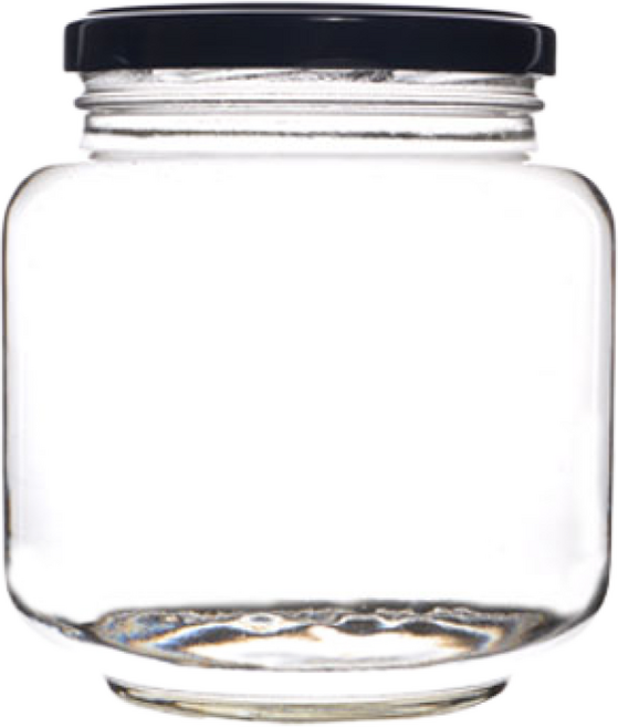 [글라스락_슈가블링] 유리병1000ml(낮은형_화이트캡), 1개, 1L