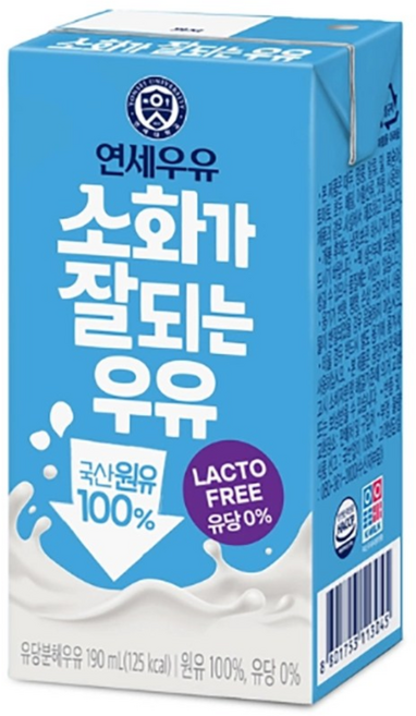 연세우유 소화가 잘되는 우유, 190ml, 48개