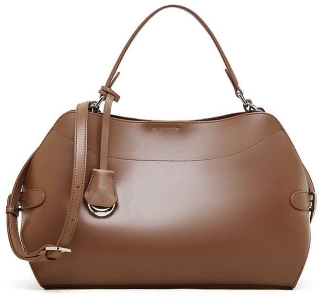 More Farther 여성 소가죽 숄더백 고급스러운 가방 직장인 대용량 통근 토트백