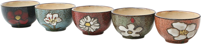 핸드페인팅 소담식기 공기5P 그릇세트 밥그릇, 5개