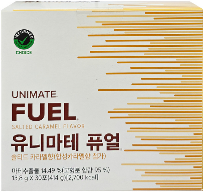 유니시티 유니마테 퓨얼 솔티드 카라멜향 13.8g, 414g, 1개