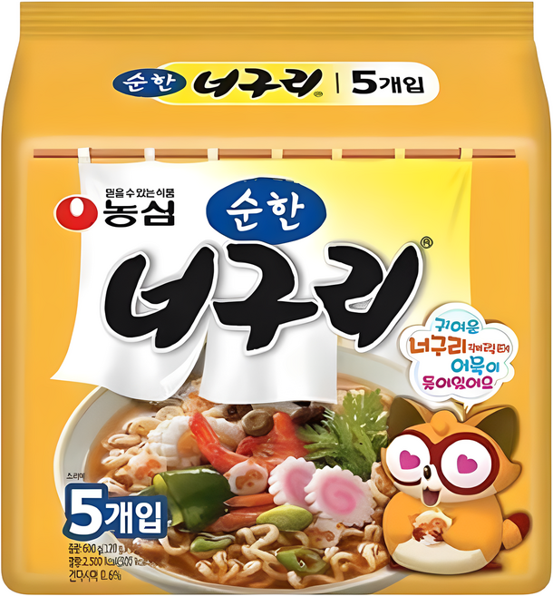 농심 너구리 순한면 120g 10봉