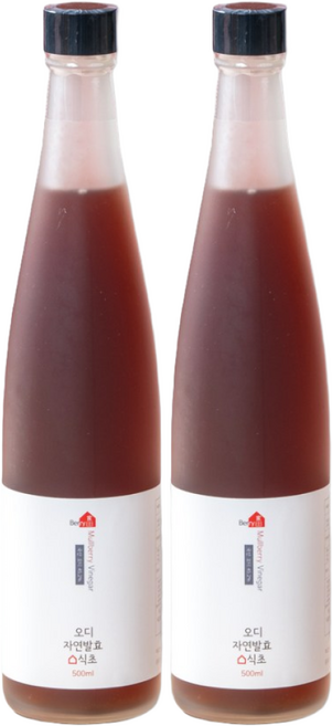 오디 자연발효식초 100%, 2개, 500ml