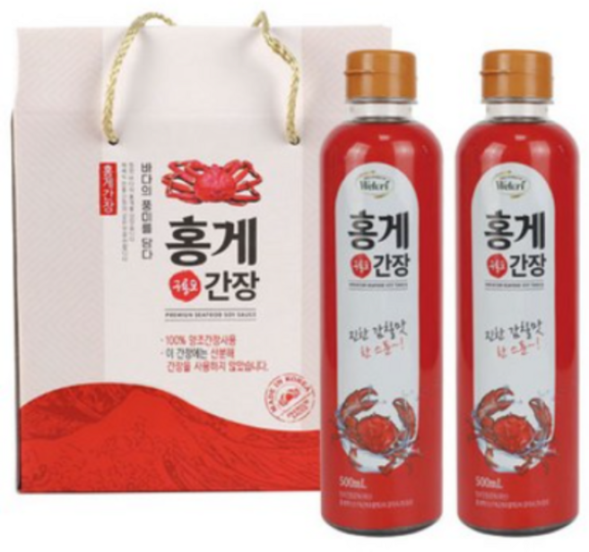 웰크리 구룡포 홍게간장 500ml(일반박스포장), 2개, 500ml