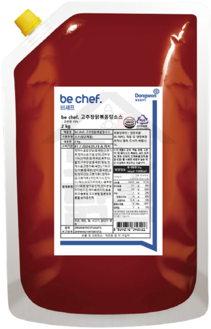 동원홈푸드 비셰프 고추장닭볶음탕소스 2kg 닭볶음탕양념, 1개