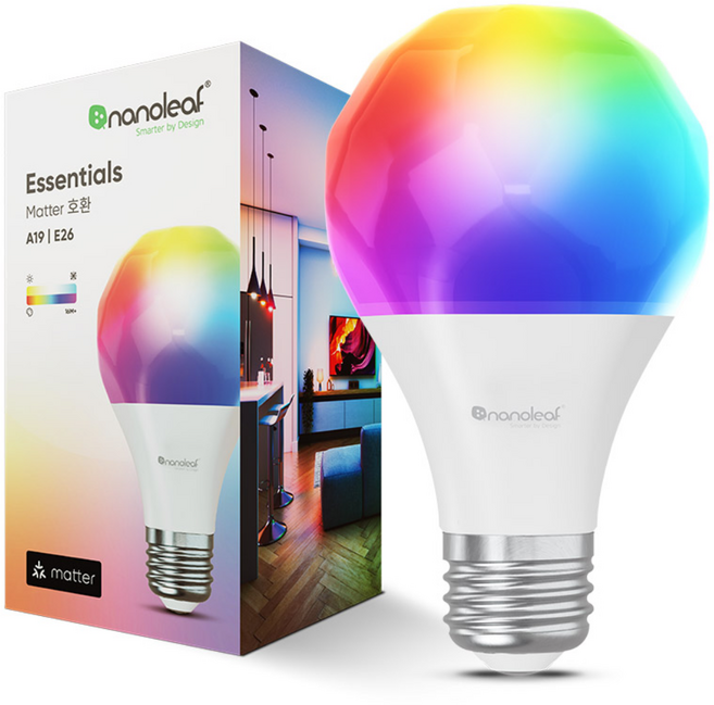 나노리프 에센셜 매터 스레드 벌브 멀티 컬러 전구 스마트조명 E26, 기타색, 1개