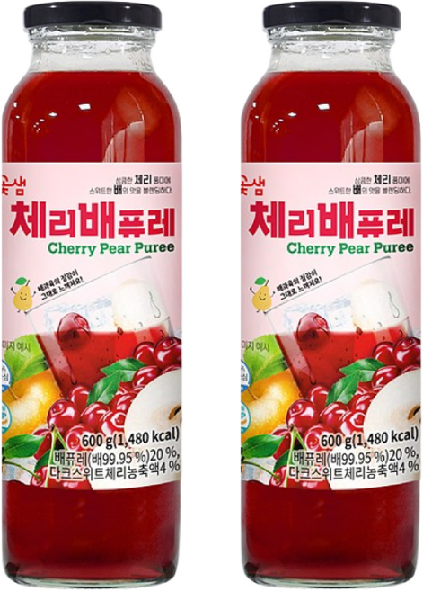 꽃샘 체리 배퓨레, 600g, 2개, 2개, 1개입