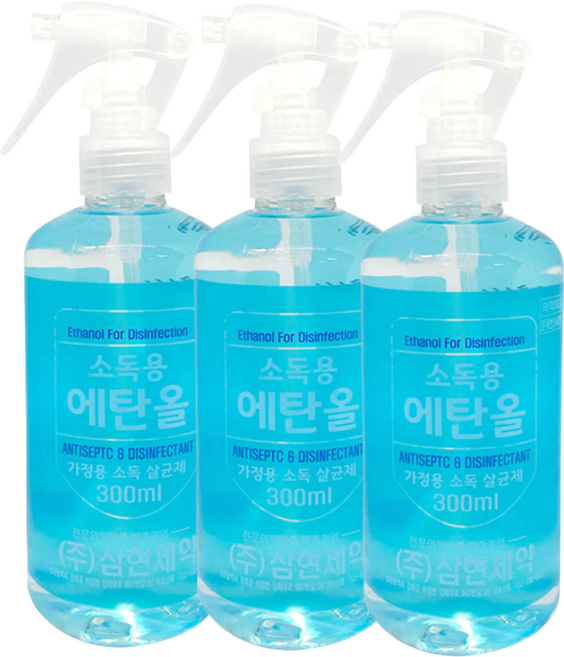 삼현제약 소독용 에탄올 스프레이 83% 300ml [3세트], 3개