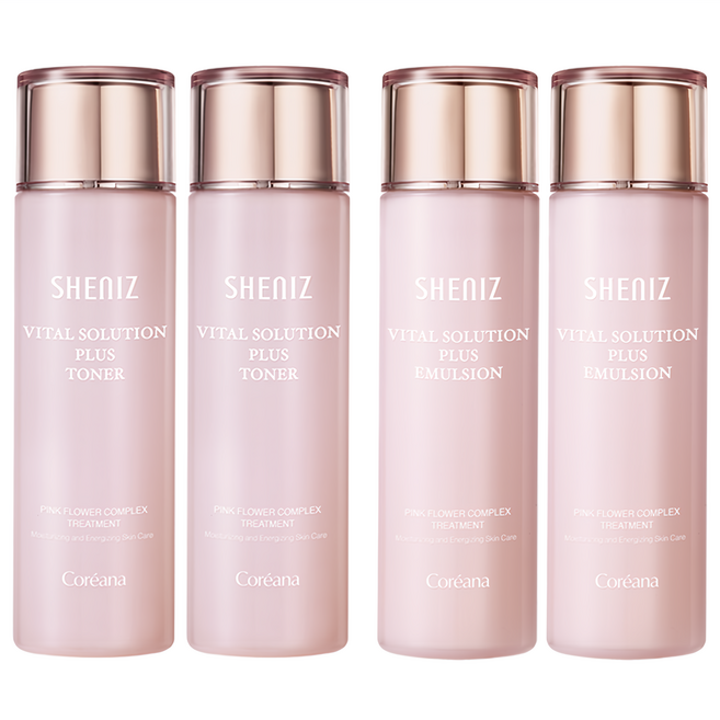 코리아나 바이탈 플러스 탄력강화 스킨 토너2+에멀젼2, 4개, 150ml