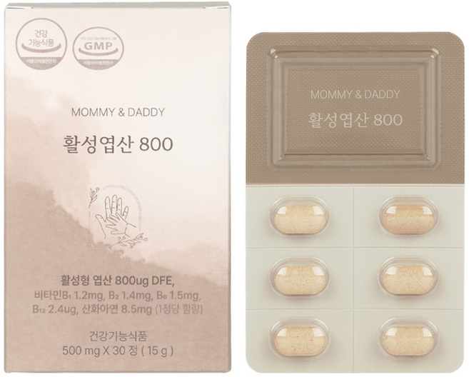 마미앤대디 활성엽산 800, 30정, 1개