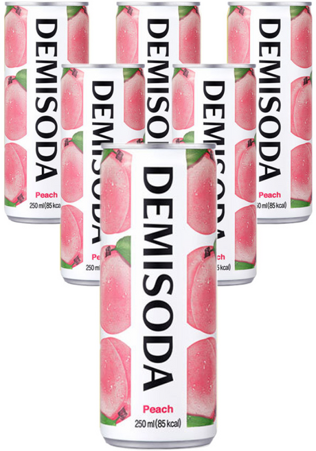 누구나조아 데미소다 복숭아 250ml 6입