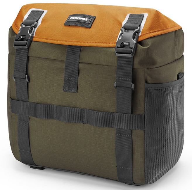 락브로스 자전거 자전거 방수 핸들바 가방, 그린, 1개