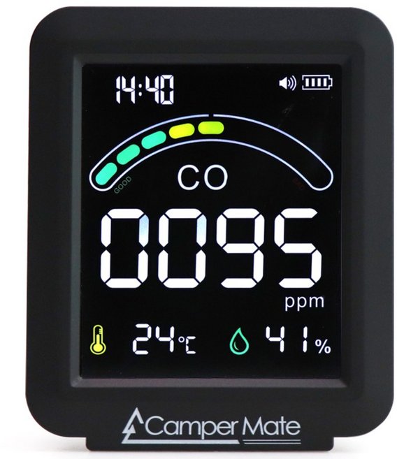 캠퍼메이트NEO 일산화탄소 경보기 측정기 감지기 차박, 블랙, 1개