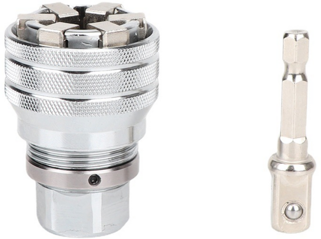 만능라쳇렌치 멀티소켓렌치 스패너 드릴용 스패너, 2P세트, 1세트