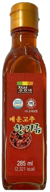 정성식품 매운고추 향기름, 5개, 285ml