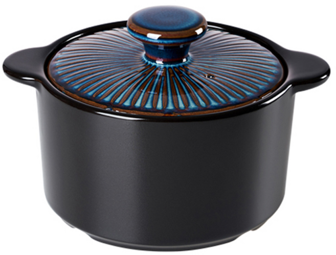 리한 클램팟 무균열 내열 냄비 블루, 1개, 12cm