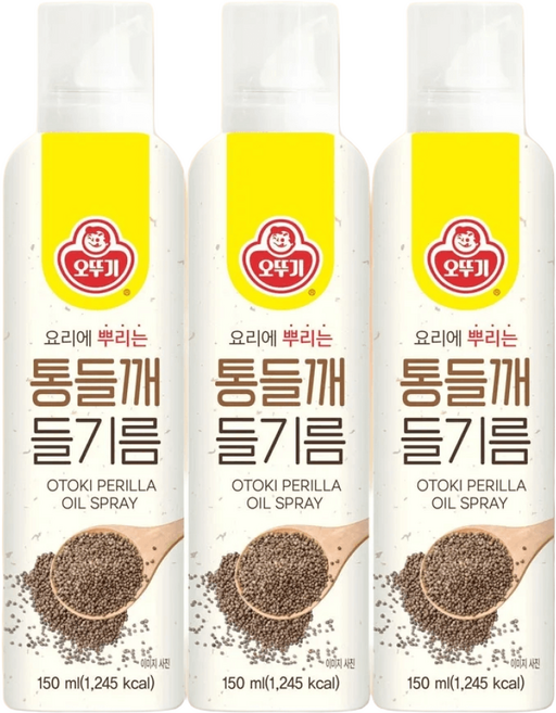 오뚜기 통들깨 들기름 스프레이, 150ml, 3개